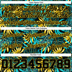 Custom Black Black-Gold 3D Pattern Design Tropical Palm Leaves Authentic Basketball Shorts photo 2