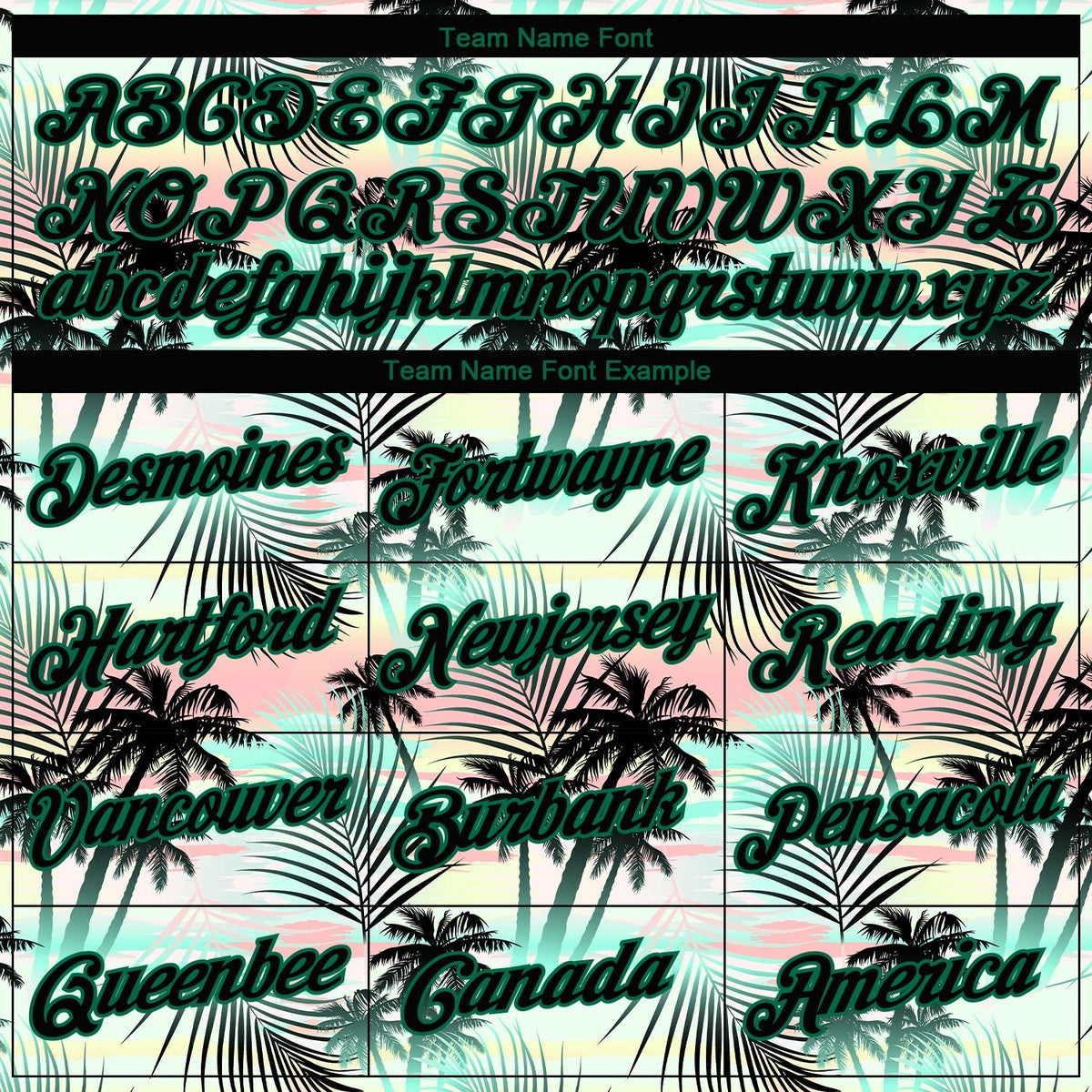 Custom Black Black-Kelly Green 3D Pattern Tropical Hawaii Palm Leaves Authentic Basketball Jersey photo 2