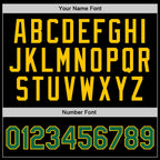 Custom Black Kelly Green-Gold Authentic Throwback Basketball Jersey photo 2