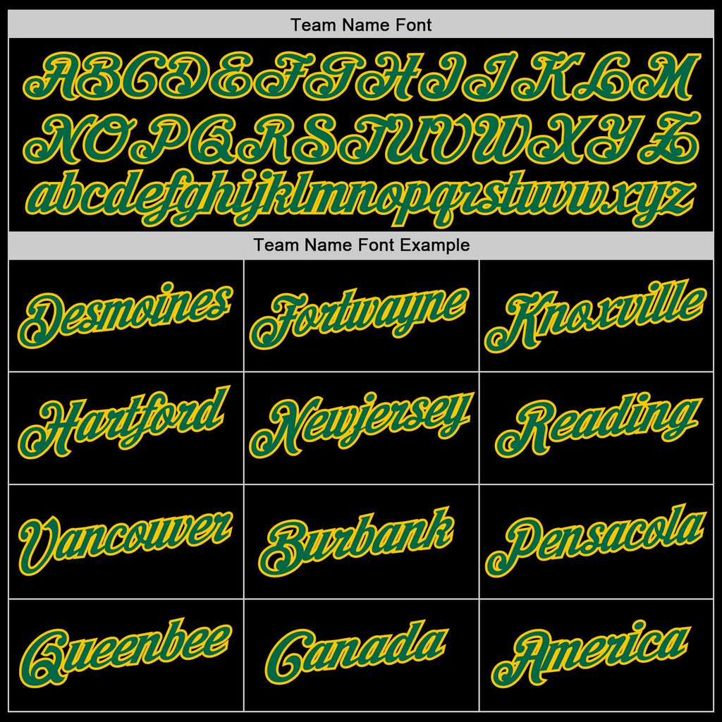 Custom Black Kelly Green-Gold Authentic Throwback Basketball Jersey photo 3