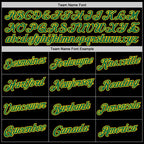 Custom Black Kelly Green-Gold Authentic Throwback Basketball Jersey photo 3