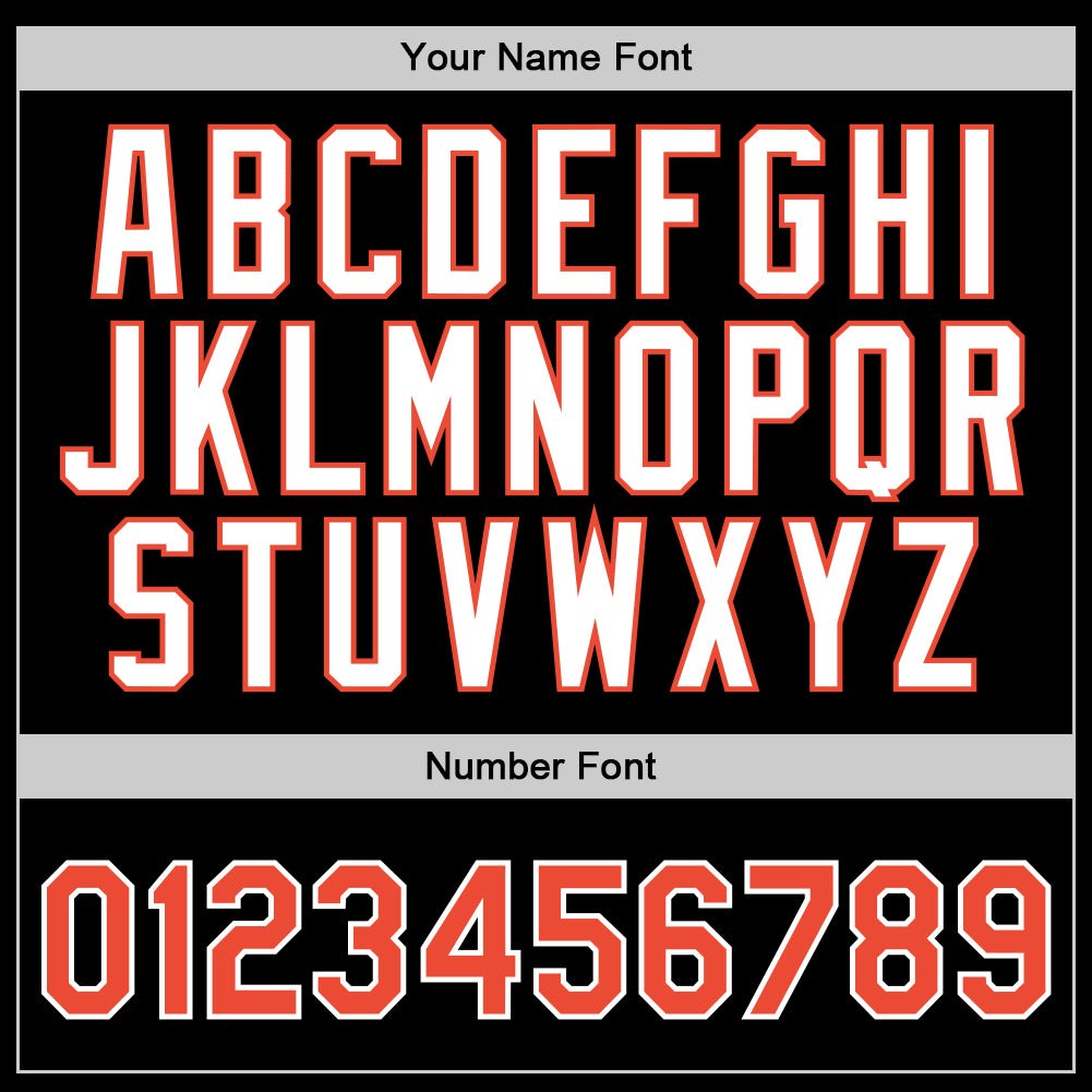 Custom Black Orange-White Authentic Throwback Basketball Jersey photo 2