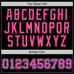 Custom Black Light Blue-Pink Authentic Throwback Basketball Jersey photo 2