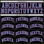 Custom Black Light Blue-Pink Authentic Throwback Basketball Jersey photo 3