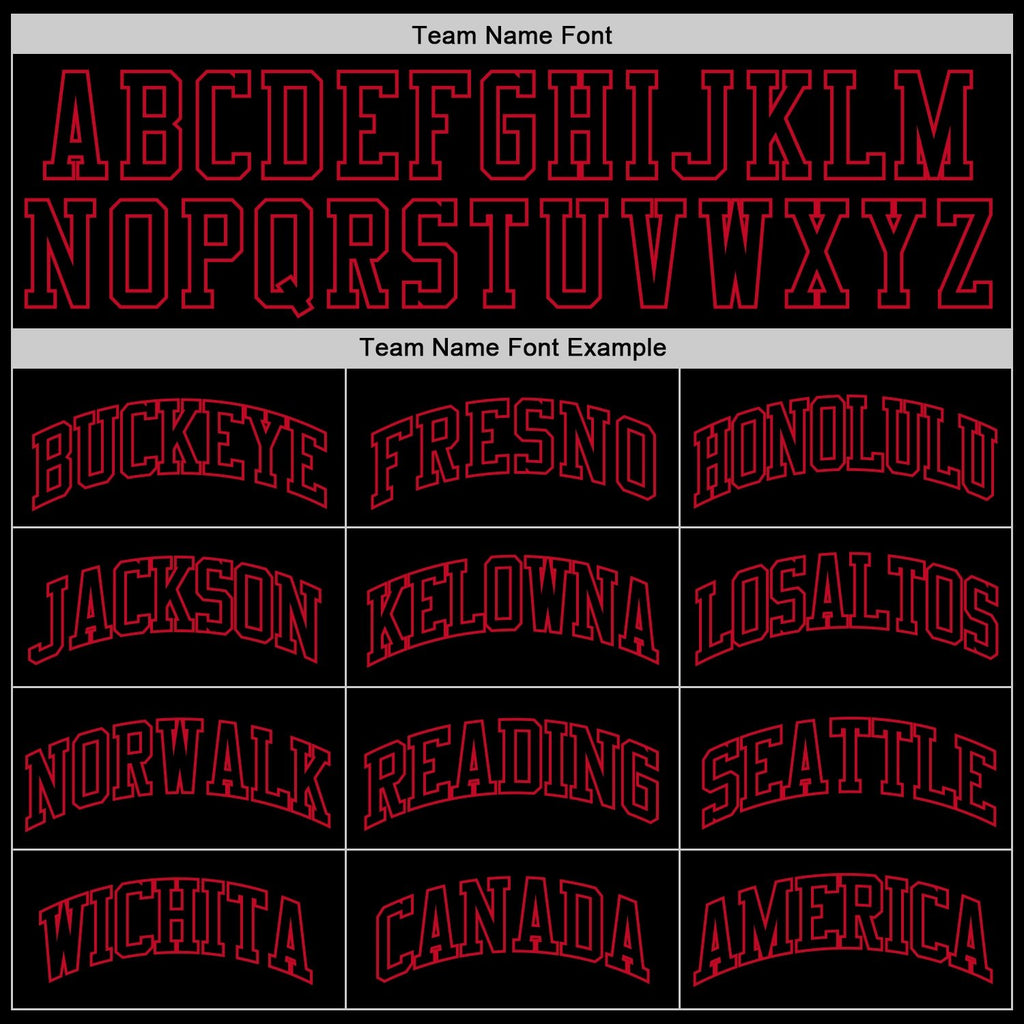 Custom Black Black-Red Authentic Throwback Basketball Jersey photo 4