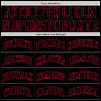 Custom Black Black-Red Authentic Throwback Basketball Jersey photo 4
