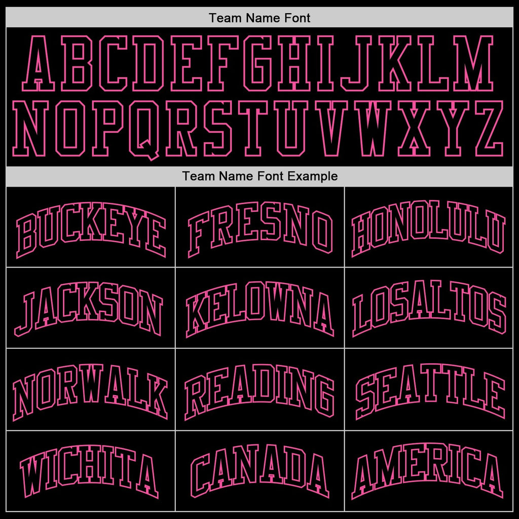 Custom Black Black-Pink Authentic Throwback Basketball Jersey photo 3