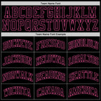 Custom Black Black-Pink Authentic Throwback Basketball Jersey photo 3