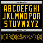 Custom Black Black-Gold Authentic Throwback Basketball Jersey photo 2