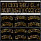 Custom Black Black-Gold Authentic Throwback Basketball Jersey photo 3