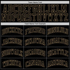 Custom Black Black-Old Gold Authentic Throwback Basketball Jersey photo 3