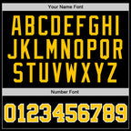 Custom Black Gold-White Authentic Throwback Basketball Jersey photo 3