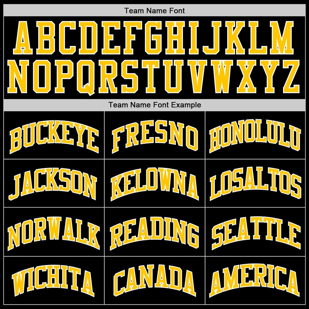 Custom Black Gold-White Authentic Throwback Basketball Jersey photo 4