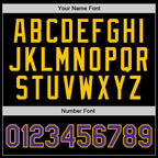 Custom Black Purple-Gold Authentic Throwback Basketball Jersey photo 2