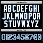 Custom Black Light Blue-White Authentic Throwback Basketball Jersey photo 2
