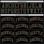 Custom Black Kelly Green-Red Authentic Throwback Basketball Jersey photo 4