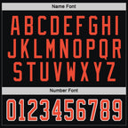 Custom Black Orange-White Hockey Jersey photo 3