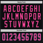 Custom Black Pink-Light Blue Hockey Jersey photo 3