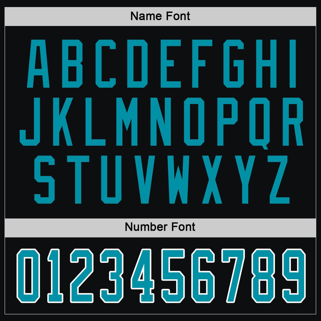Custom Black Teal-White Hockey Jersey photo 3
