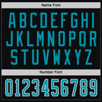 Custom Black Teal-White Hockey Jersey photo 3