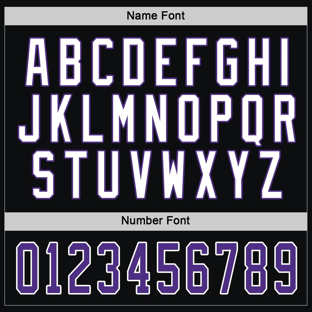 Custom Black Purple-White Hockey Jersey photo 3