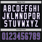 Custom Black Purple-White Hockey Jersey photo 3