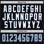 Custom Black Light Blue-White Hockey Jersey photo 3