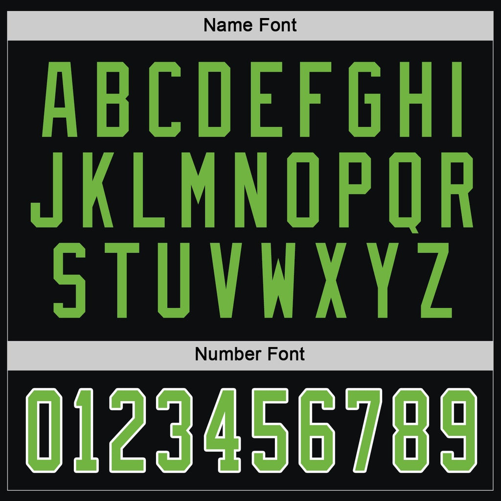 Custom Black Neon Green-White Hockey Jersey photo 3