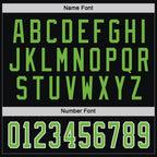 Custom Black Neon Green-White Hockey Jersey photo 3
