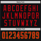 Custom Black Red-Gold Hockey Jersey photo 3