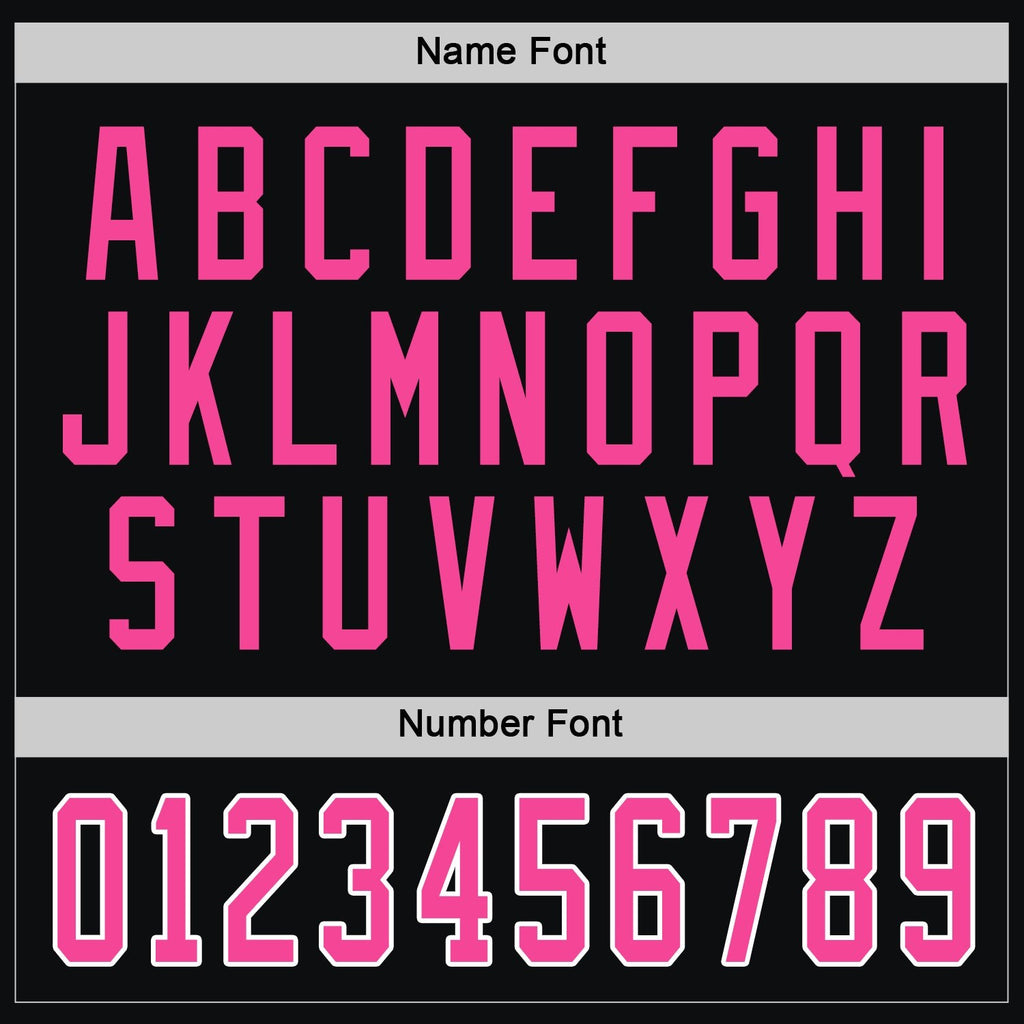 Custom Black Pink-White Hockey Jersey photo 4
