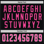 Custom Black Pink-White Hockey Jersey photo 4