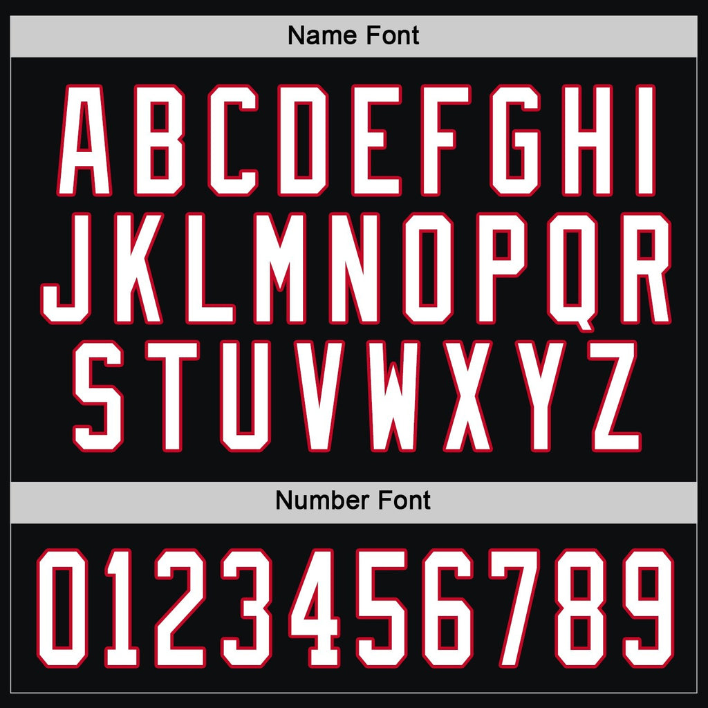 Custom Black White-Red Hockey Jersey photo 3