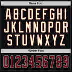 Custom Black Crimson-Cream Hockey Jersey photo 3