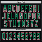 Custom Black Kelly Green White-Red Hockey Jersey photo 3