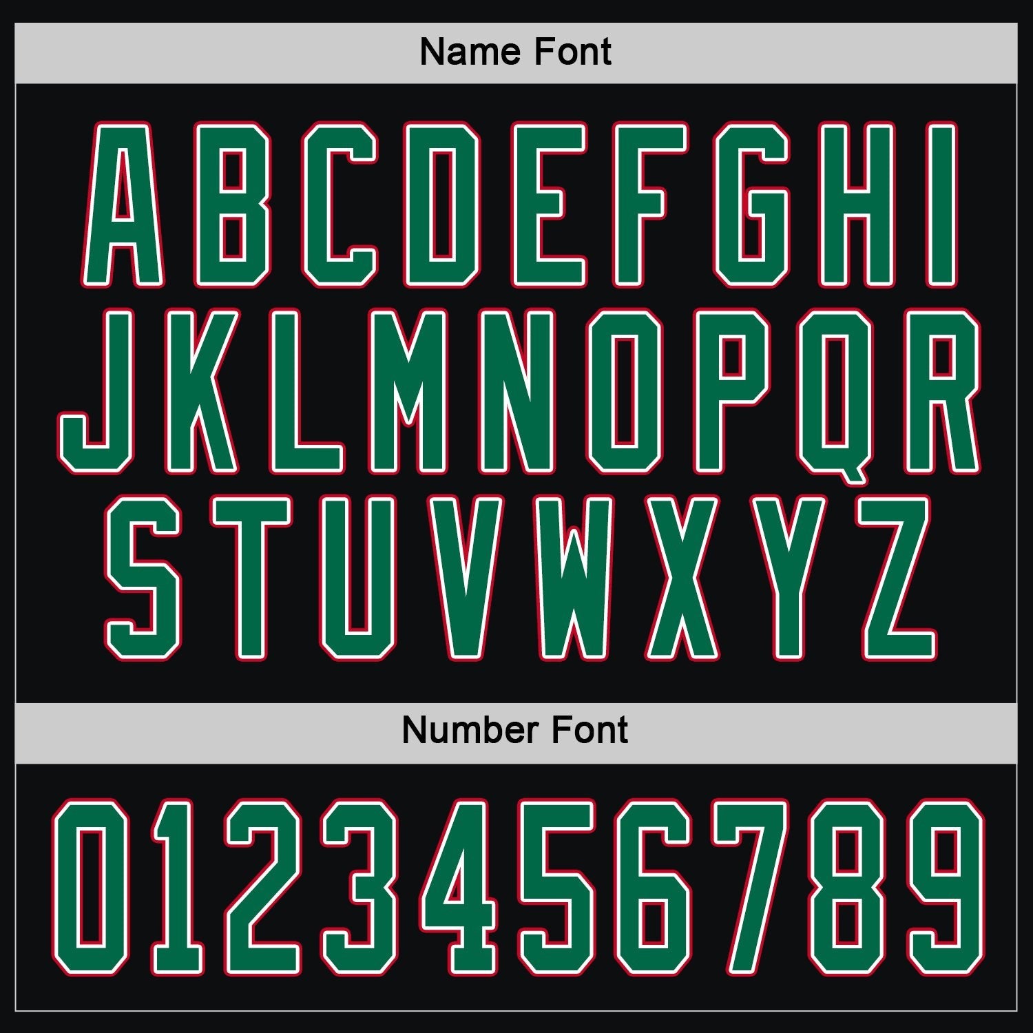 Custom Black Kelly Green White-Red Hockey Jersey photo 3