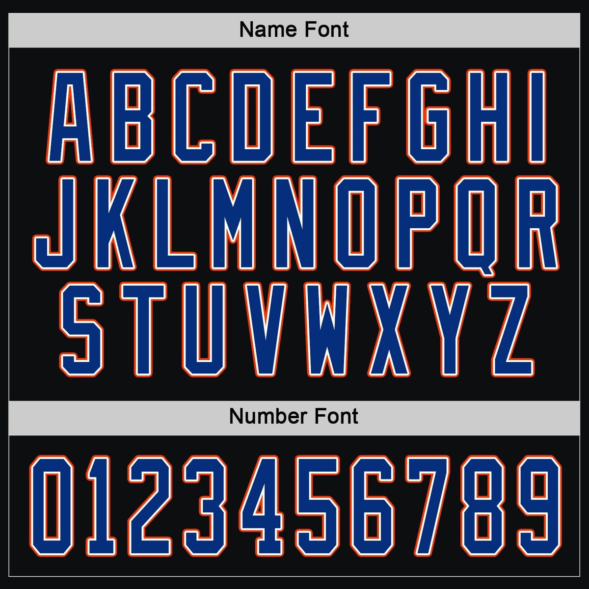 Custom Black Royal White-Orange Hockey Jersey photo 3