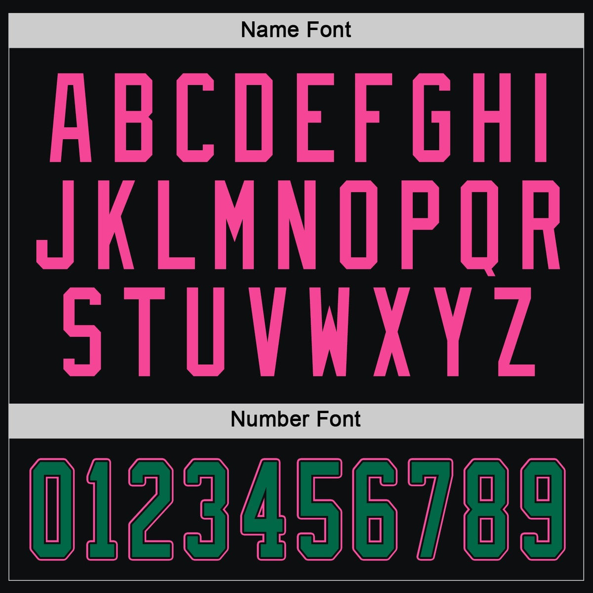Custom Black Kelly Green-Pink Hockey Jersey photo 3