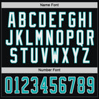 Custom Black Aqua-White Hockey Jersey photo 3
