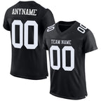 Custom Black White Mesh Authentic Football Jersey photo 1