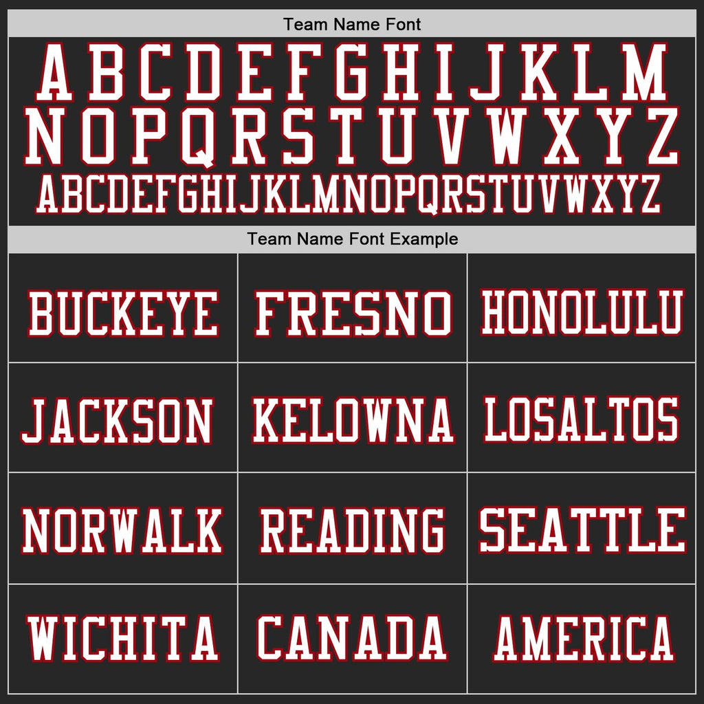 Custom Black White-Red Mesh Authentic Football Jersey photo 2