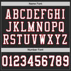 Custom Black White-Red Mesh Authentic Football Jersey photo 3