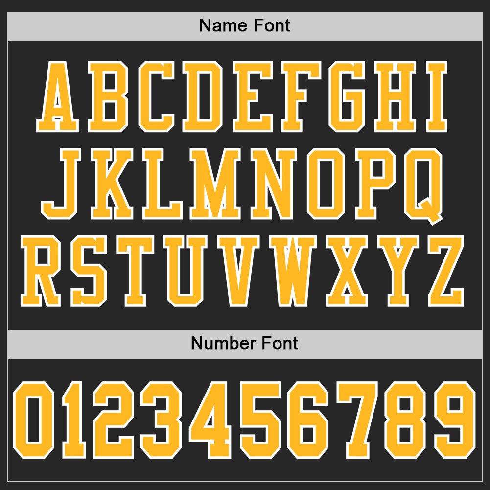Custom Black Gold-White Mesh Authentic Football Jersey photo 3