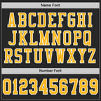 Custom Black Gold-White Mesh Authentic Football Jersey photo 3