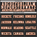 Custom Black Orange-White Mesh Authentic Football Jersey photo 2
