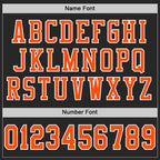 Custom Black Orange-White Mesh Authentic Football Jersey photo 3
