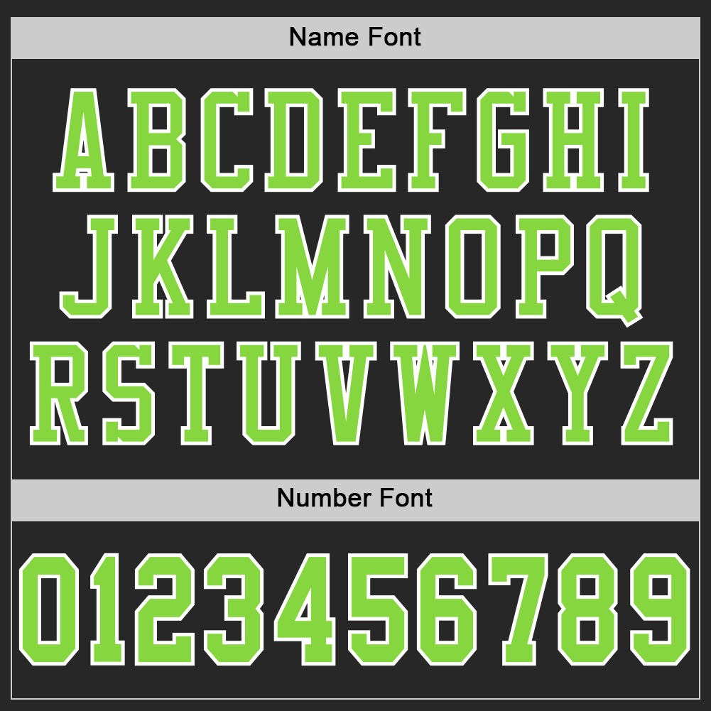 Custom Black Neon Green-White Mesh Authentic Football Jersey photo 3