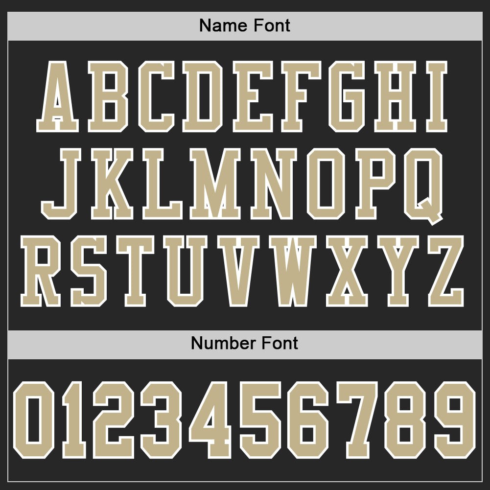 Custom Black Vegas Gold-White Mesh Authentic Football Jersey photo 3