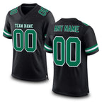 Custom Black Kelly Green-White Mesh Authentic Football Jersey