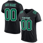 Custom Black Kelly Green-White Mesh Authentic Football Jersey photo 1